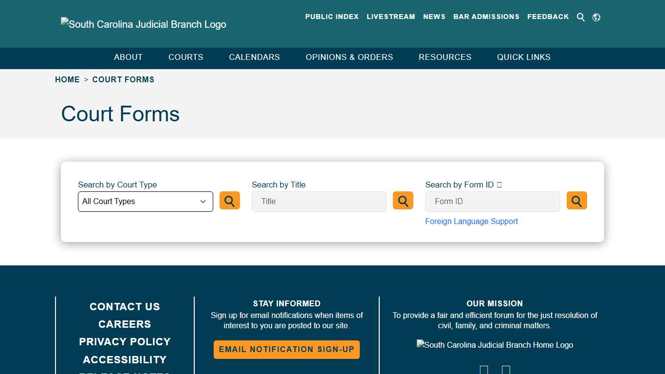 Court Forms - South Carolina Judicial Branch